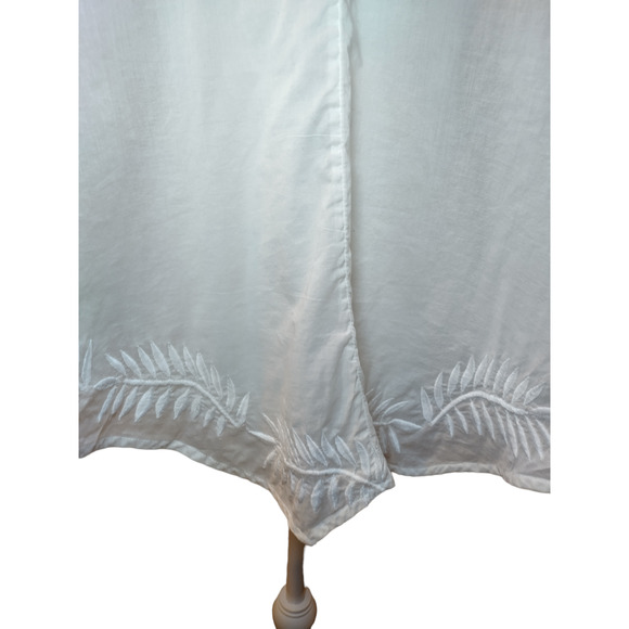 Gap Womens Boho Embroidered Poncho Top V-Neck Oversized Pullover White Medium - Picture 7 of 11